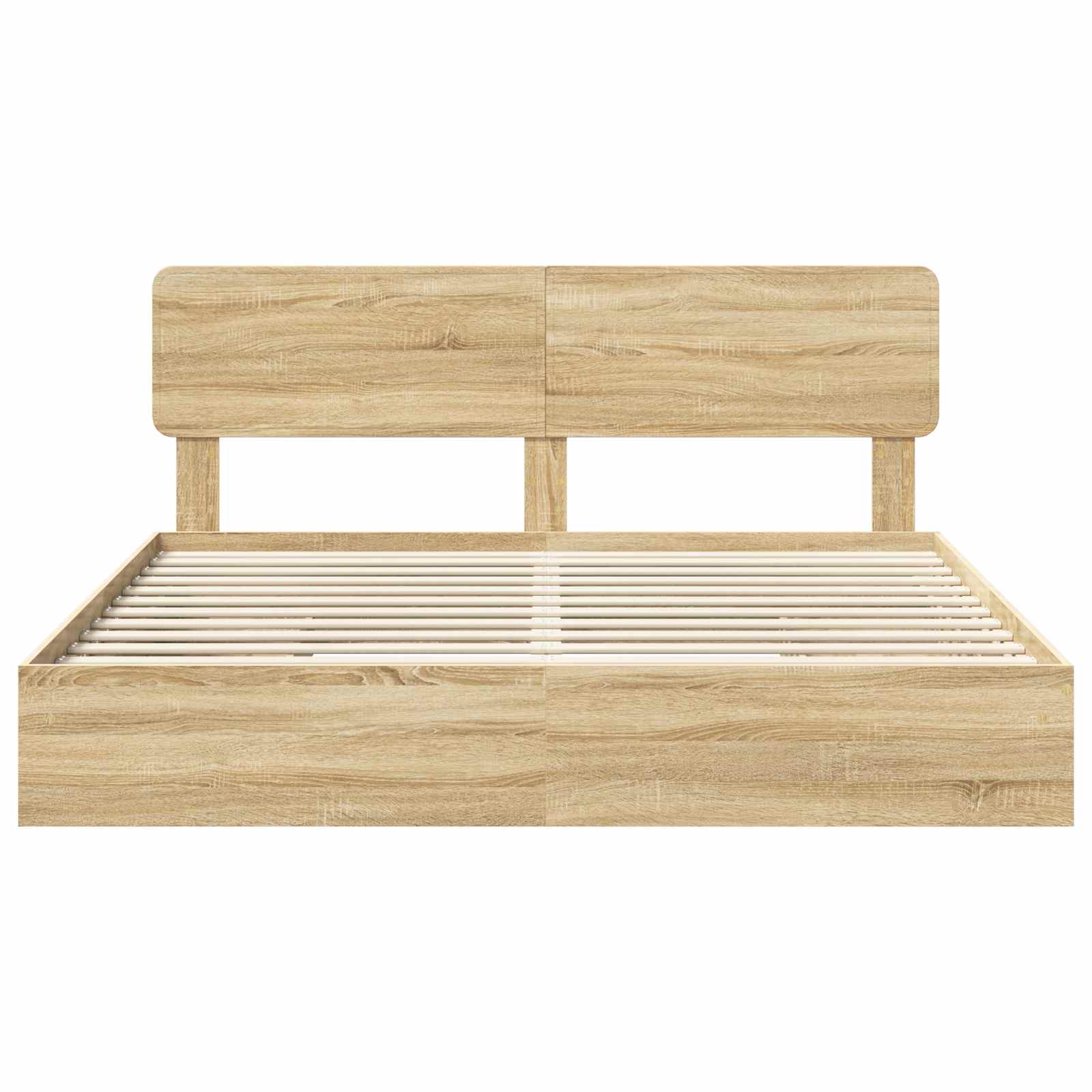 Letto con Contenitore con testiera-Struttura Letto con contenitore Rovere Sonoma 180 x 200 cm 811207