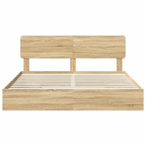 Letto con Contenitore con testiera-Struttura Letto con contenitore Rovere Sonoma 180 x 200 cm 811207