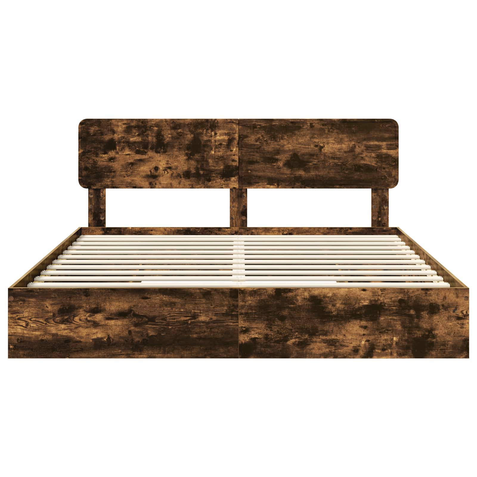 Letto con Contenitore con testiera-Struttura Letto con contenitore Rovere fum¨¦ 180 x 200 cm 141247