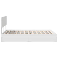 Letto con Contenitore Bianco 160 x 200 cm Legno multistrato 3412255