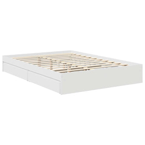 Letto con Contenitore Bianco 140 x 200 cm Legno multistrato 3412269