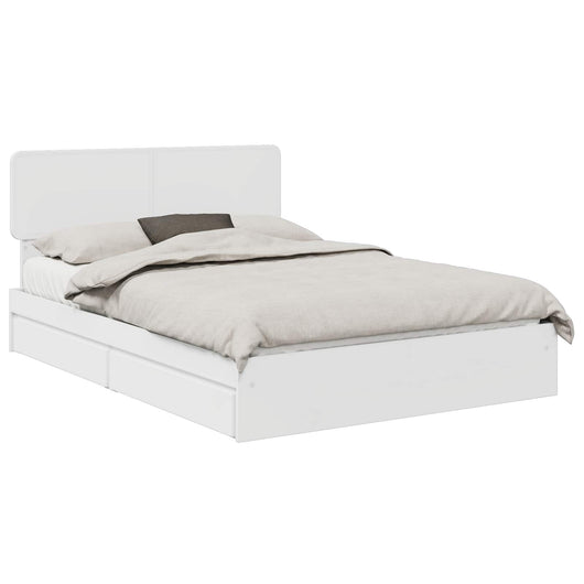 Letto con Contenitore Bianco 140 x 190 cm Legno multistrato 3412276