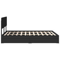 Letto con Contenitore Nero 140 x 190 cm Legno multistrato 3412277