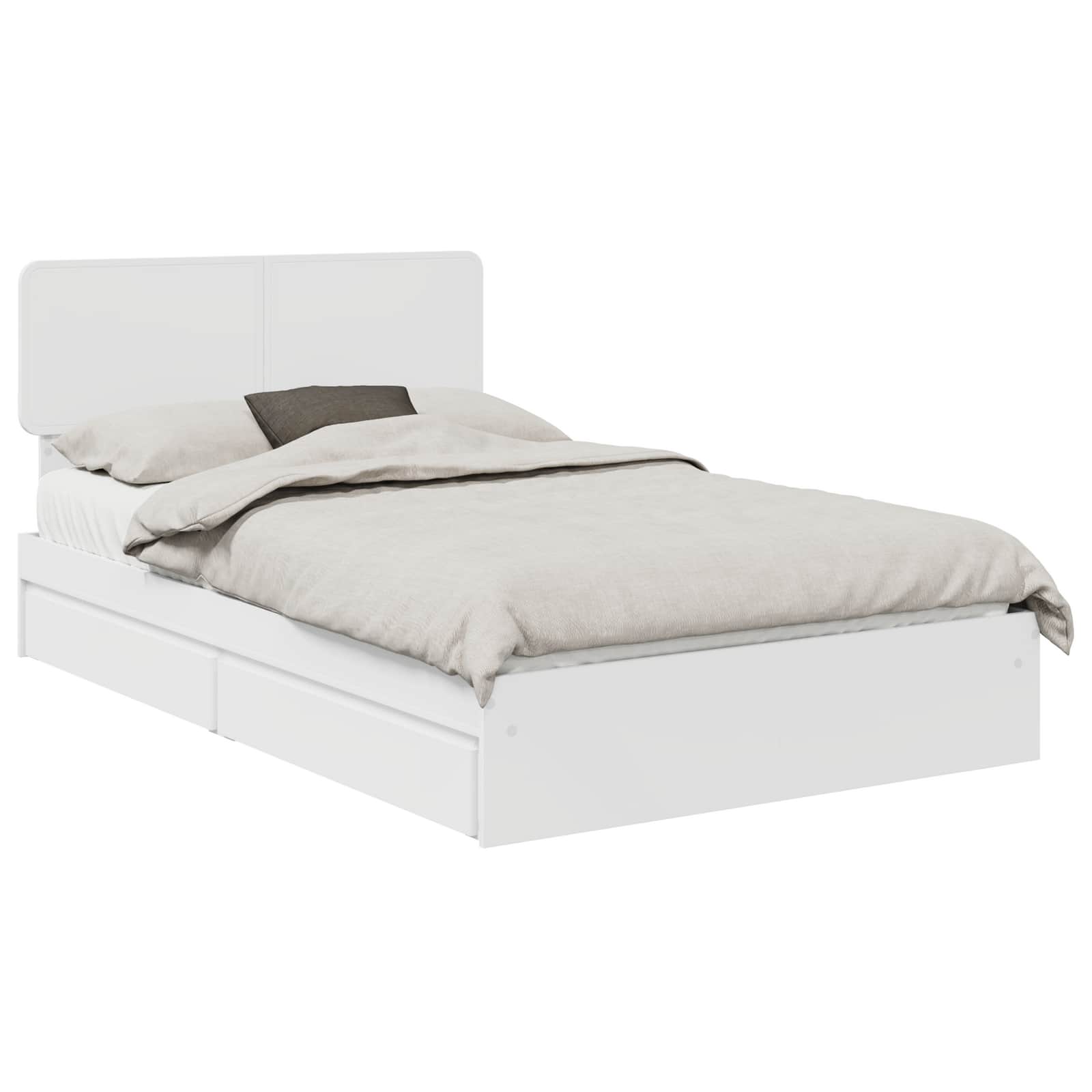 Letto con Contenitore Bianco 120 x 200 cm Legno multistrato 3412290