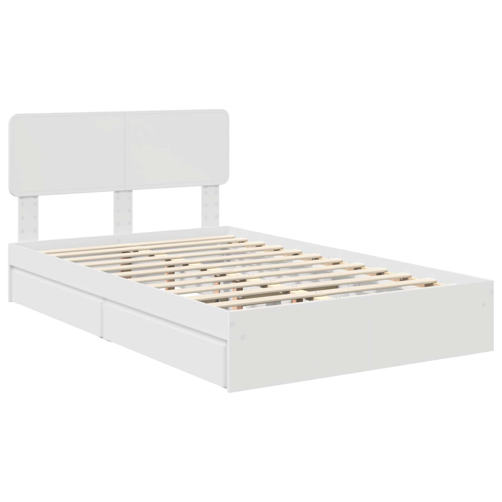 Letto con Contenitore Bianco 120 x 200 cm Legno multistrato 3412290