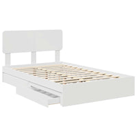 Letto con Contenitore Bianco 120 x 200 cm Legno multistrato 3412290