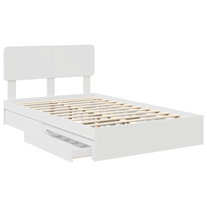 Letto con Contenitore Bianco 120 x 200 cm Legno multistrato 3412290