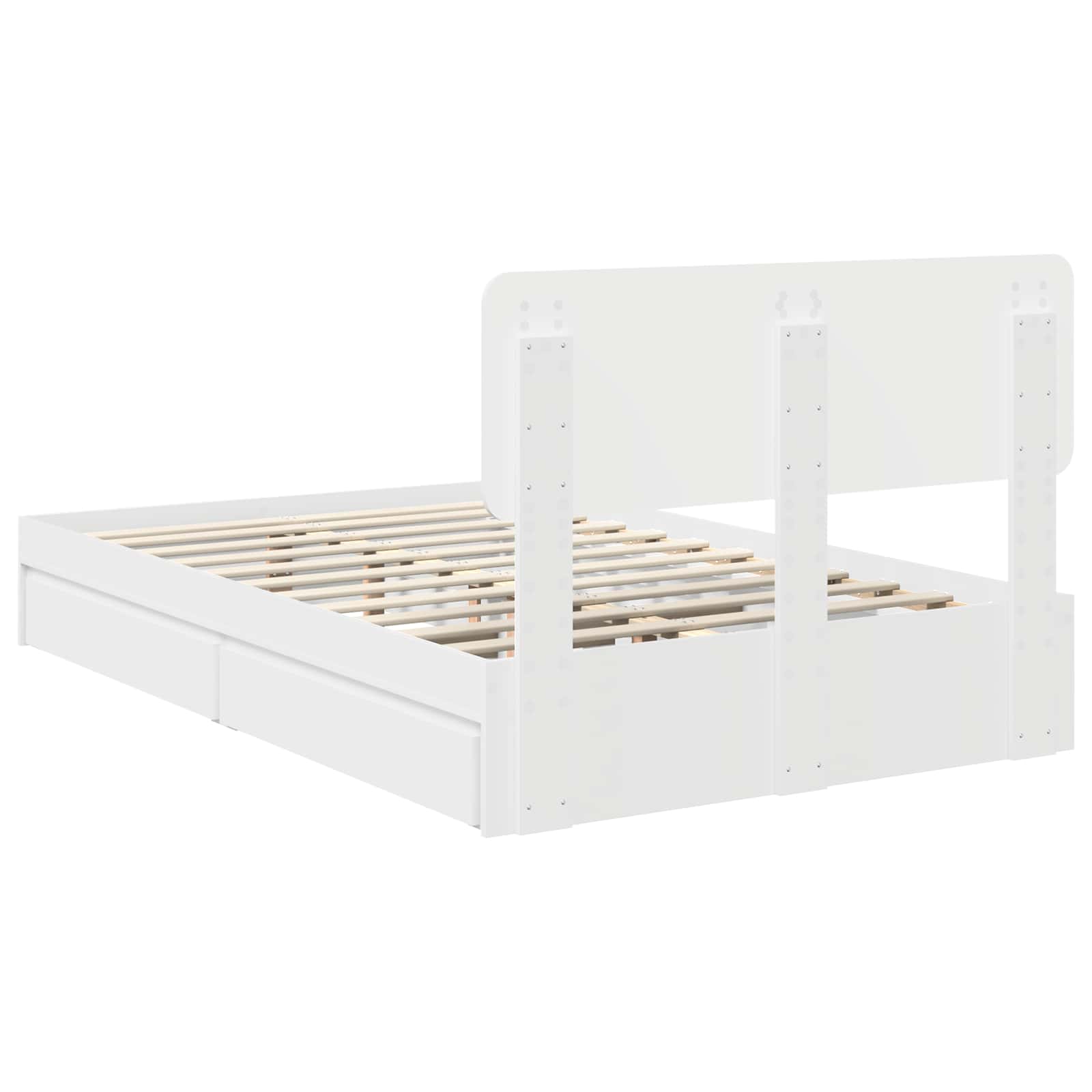 Letto con Contenitore Bianco 120 x 200 cm Legno multistrato 3412290