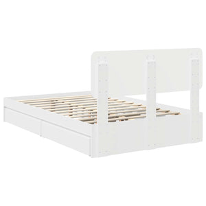 Letto con Contenitore Bianco 120 x 200 cm Legno multistrato 3412290