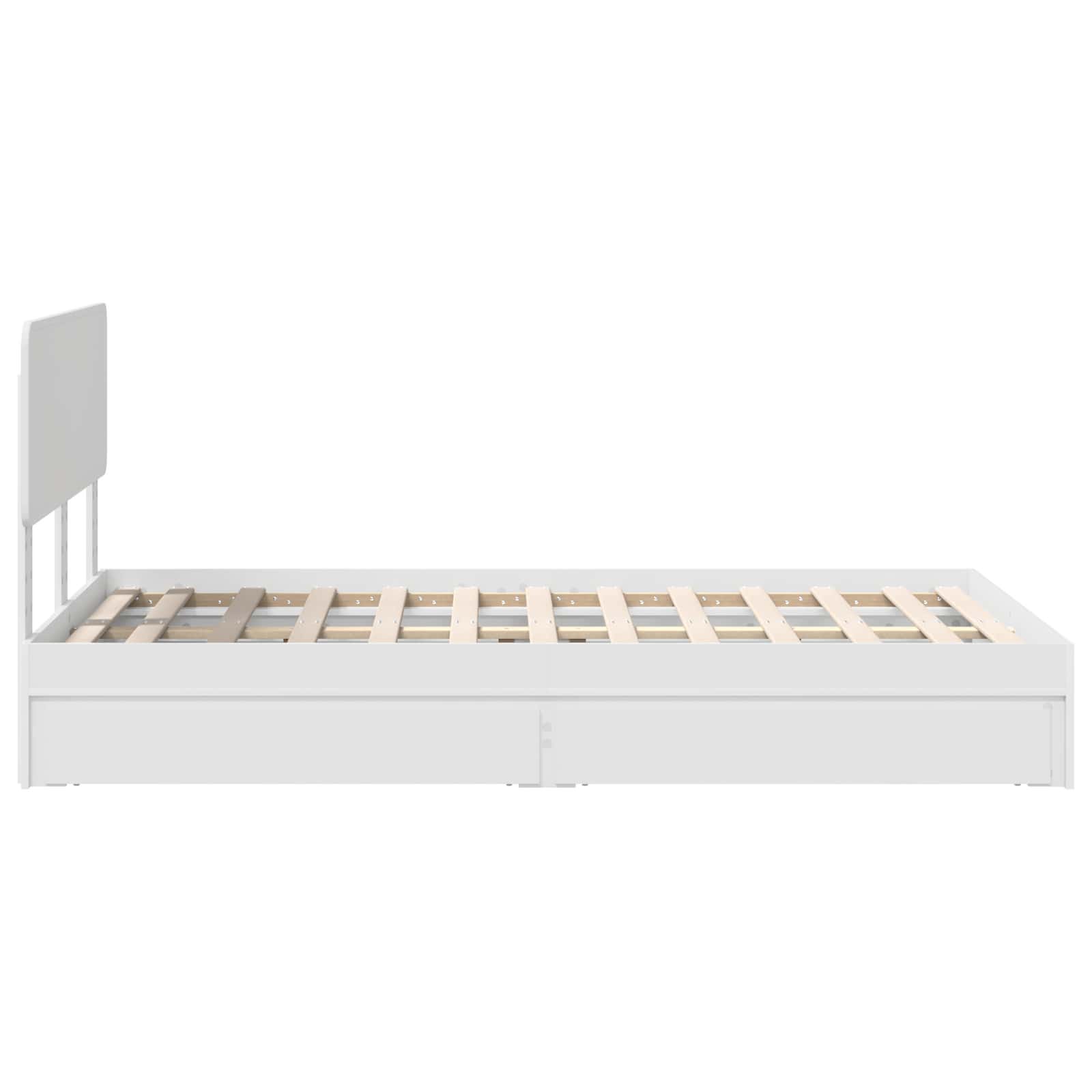 Letto con Contenitore Bianco 120 x 200 cm Legno multistrato 3412290