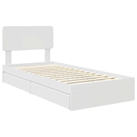 Letto con Contenitore Bianco 90 x 190 cm Legno multistrato 3412318