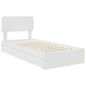 Letto con Contenitore Bianco 90 x 190 cm Legno multistrato 3412318