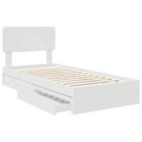 Letto con Contenitore Bianco 90 x 190 cm Legno multistrato 3412318