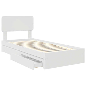 Letto con Contenitore Bianco 90 x 190 cm Legno multistrato 3412318