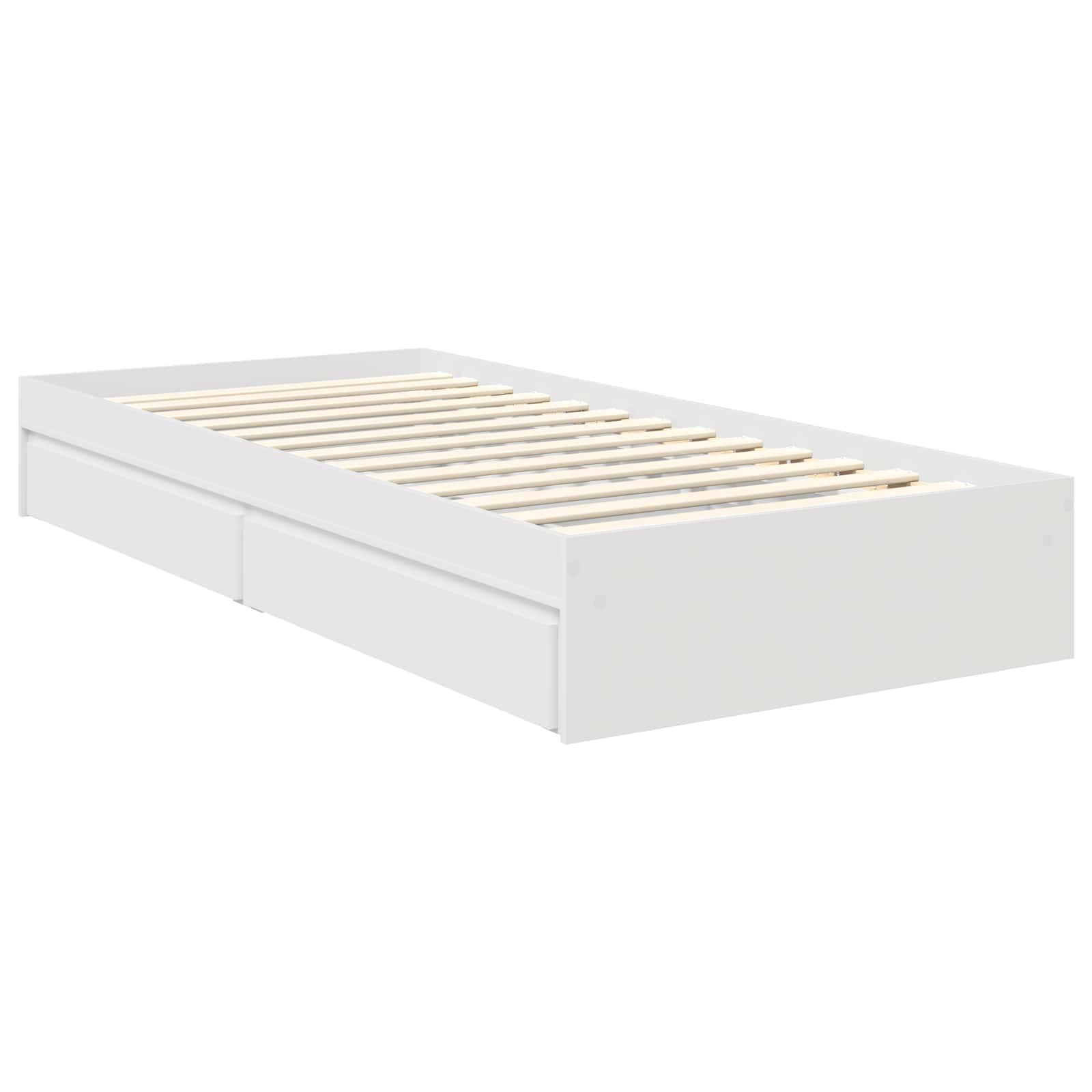 Letto con Contenitore Bianco 90 x 190 cm Legno multistrato 3412318