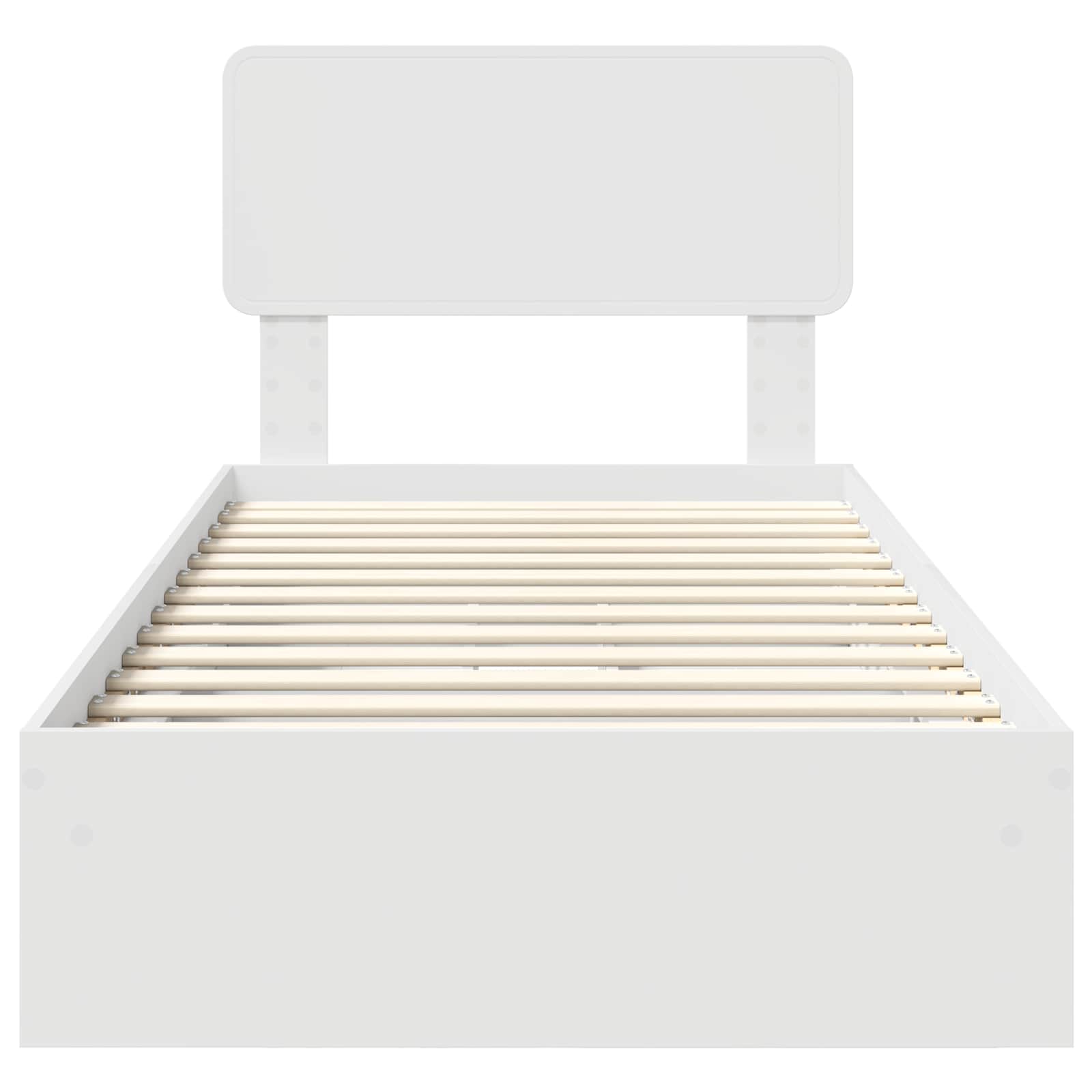 Letto con Contenitore Bianco 90 x 190 cm Legno multistrato 3412318