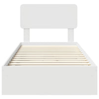 Letto con Contenitore Bianco 90 x 190 cm Legno multistrato 3412318