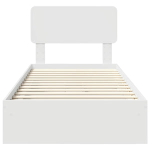 Letto con Contenitore Bianco 90 x 190 cm Legno multistrato 3412318