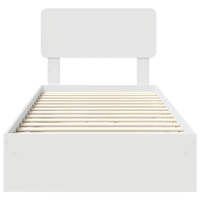 Letto con Contenitore Bianco 90 x 190 cm Legno multistrato 3412318