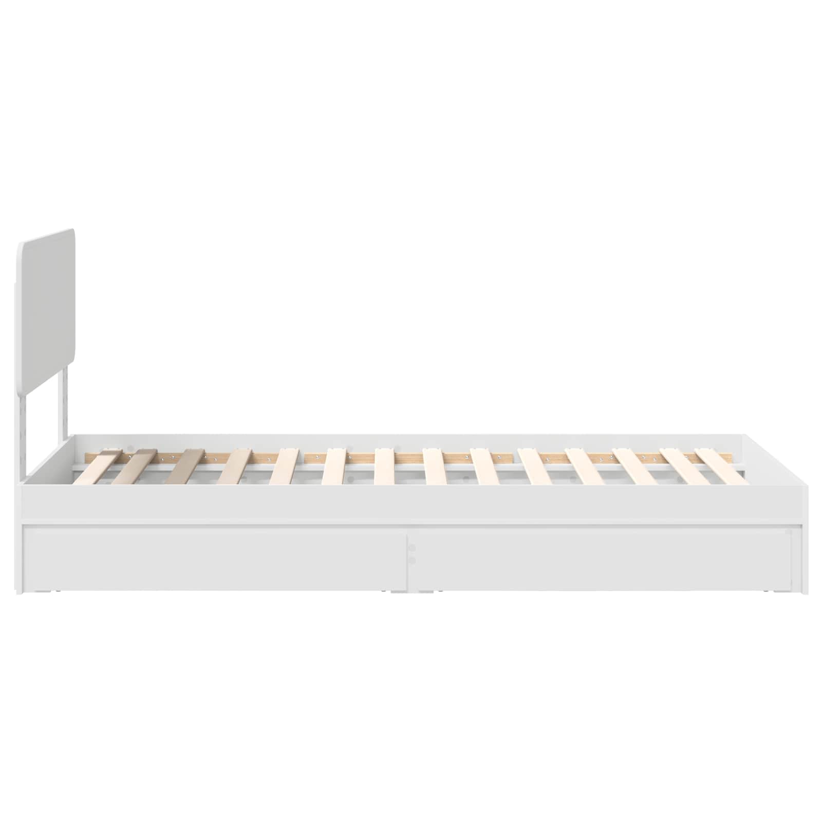 Letto con Contenitore Bianco 90 x 190 cm Legno multistrato 3412318