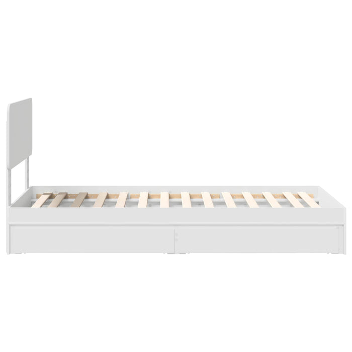 Letto con Contenitore Bianco 90 x 190 cm Legno multistrato 3412318