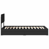 Letto con Contenitore Nero 90 x 190 cm Legno multistrato 3412319