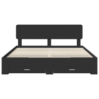 Struttura del letto Nero 180 x 200 cm Legno multistrato 3412340