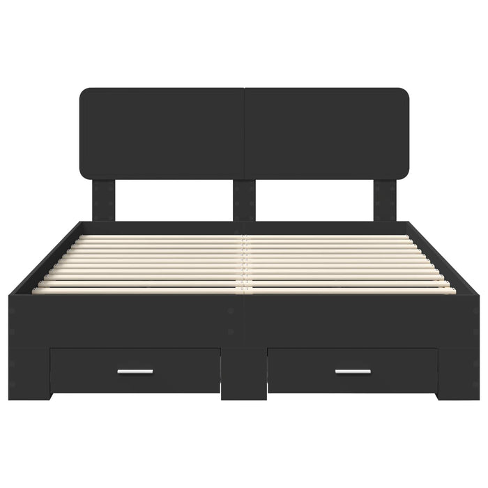 Struttura del letto Nero 160 x 200 cm Legno multistrato 3412349
