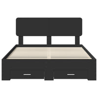 Struttura del letto Nero 140 x 200 cm Legno multistrato 3412365