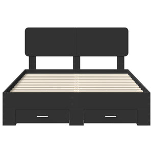 Struttura del letto Nero 140 x 200 cm Legno multistrato 3412365