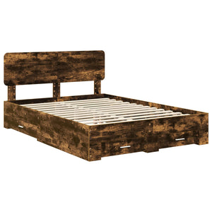 Struttura del letto Rovere fumé 140 x 200 cm Legno multistrato 3412368