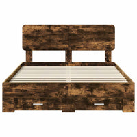 Struttura del letto Rovere fumé 140 x 200 cm Legno multistrato 3412368