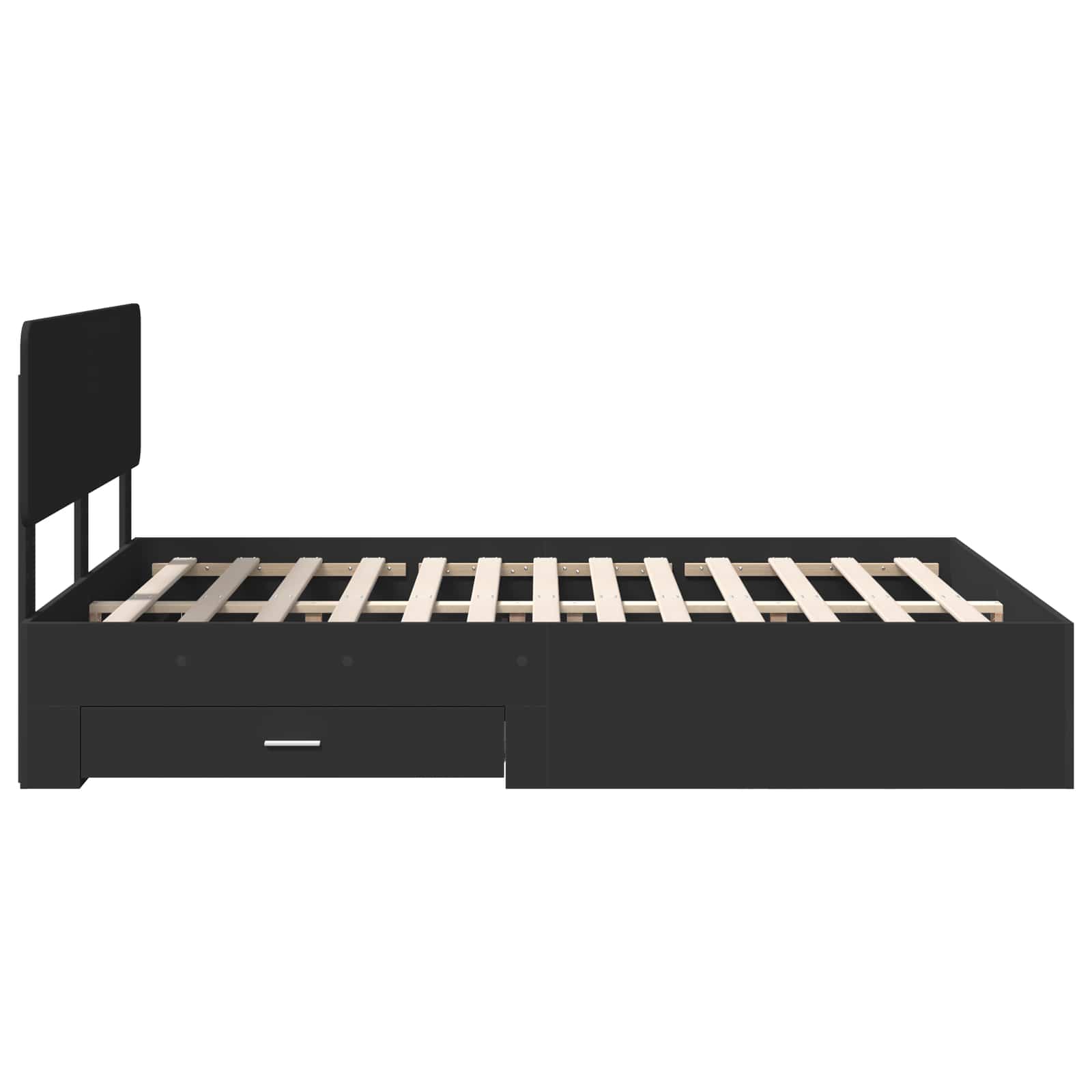 Struttura del letto Nero 140 x 190 cm Legno multistrato 3412374