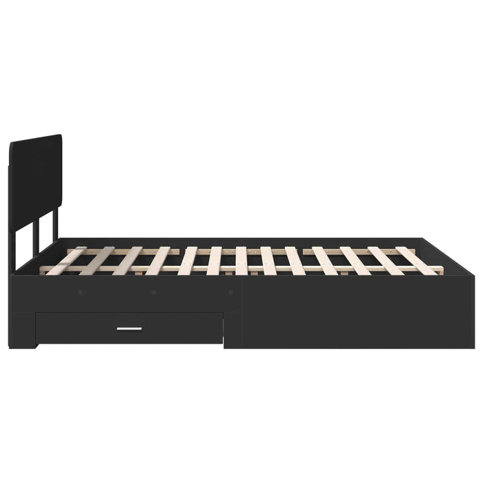 Struttura del letto Nero 140 x 190 cm Legno multistrato 3412374