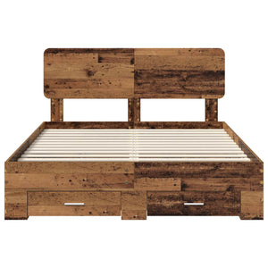 Struttura del letto con testiera Legno vecchio 140 x 190 cm 3412380