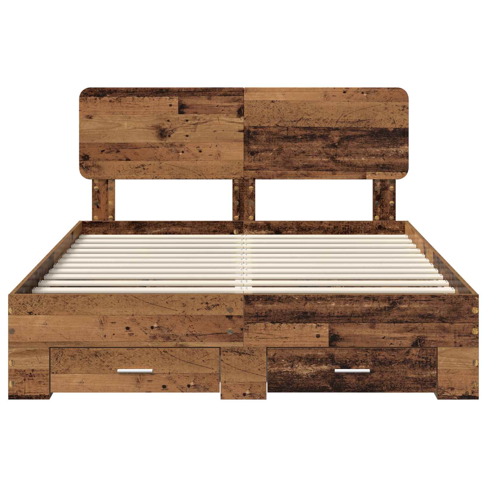 Struttura del letto con testiera-Giroletto con Testiera Legno vecchio 140 x 190 cm 675052