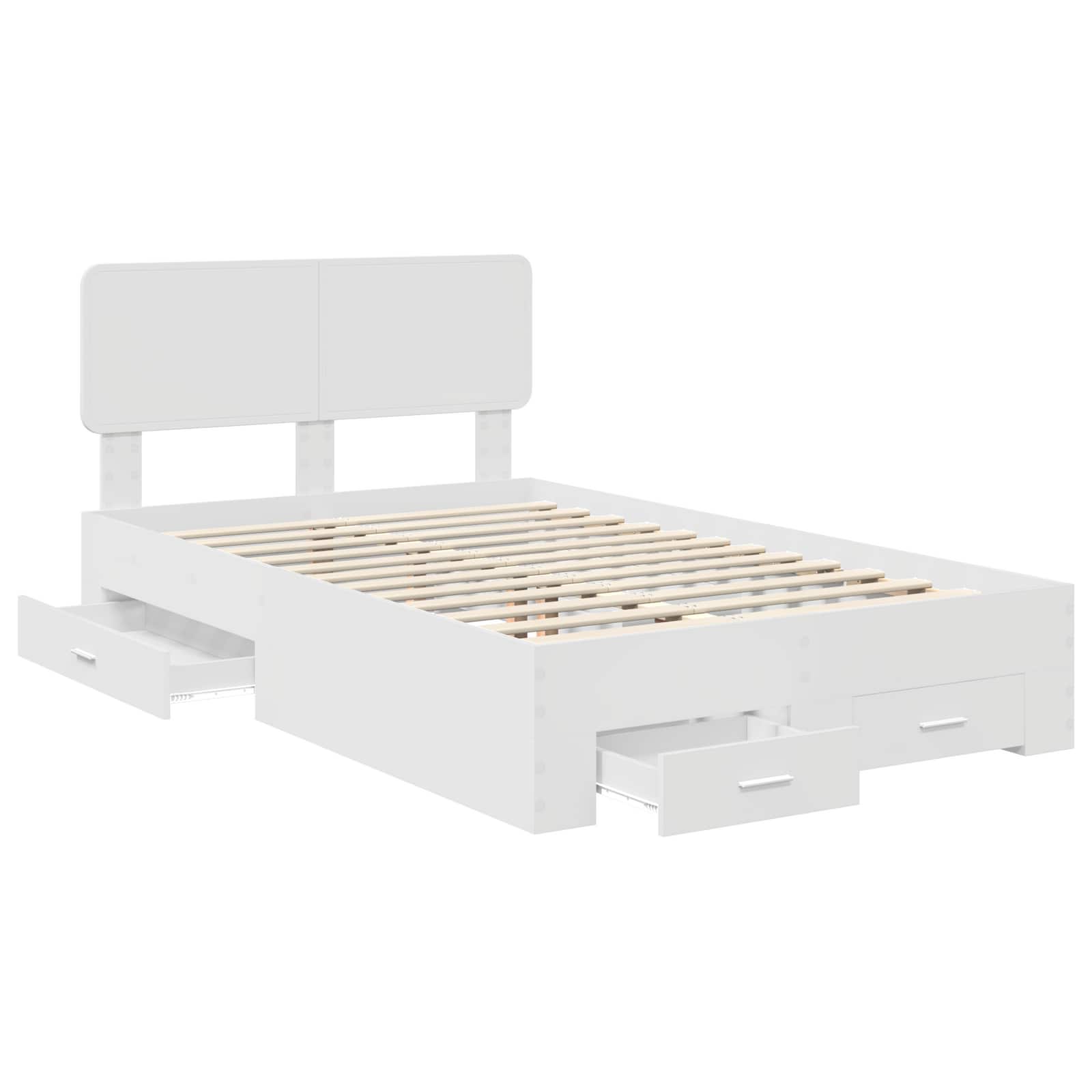 Struttura del letto Bianco 120 x 190 cm Legno multistrato 3412400