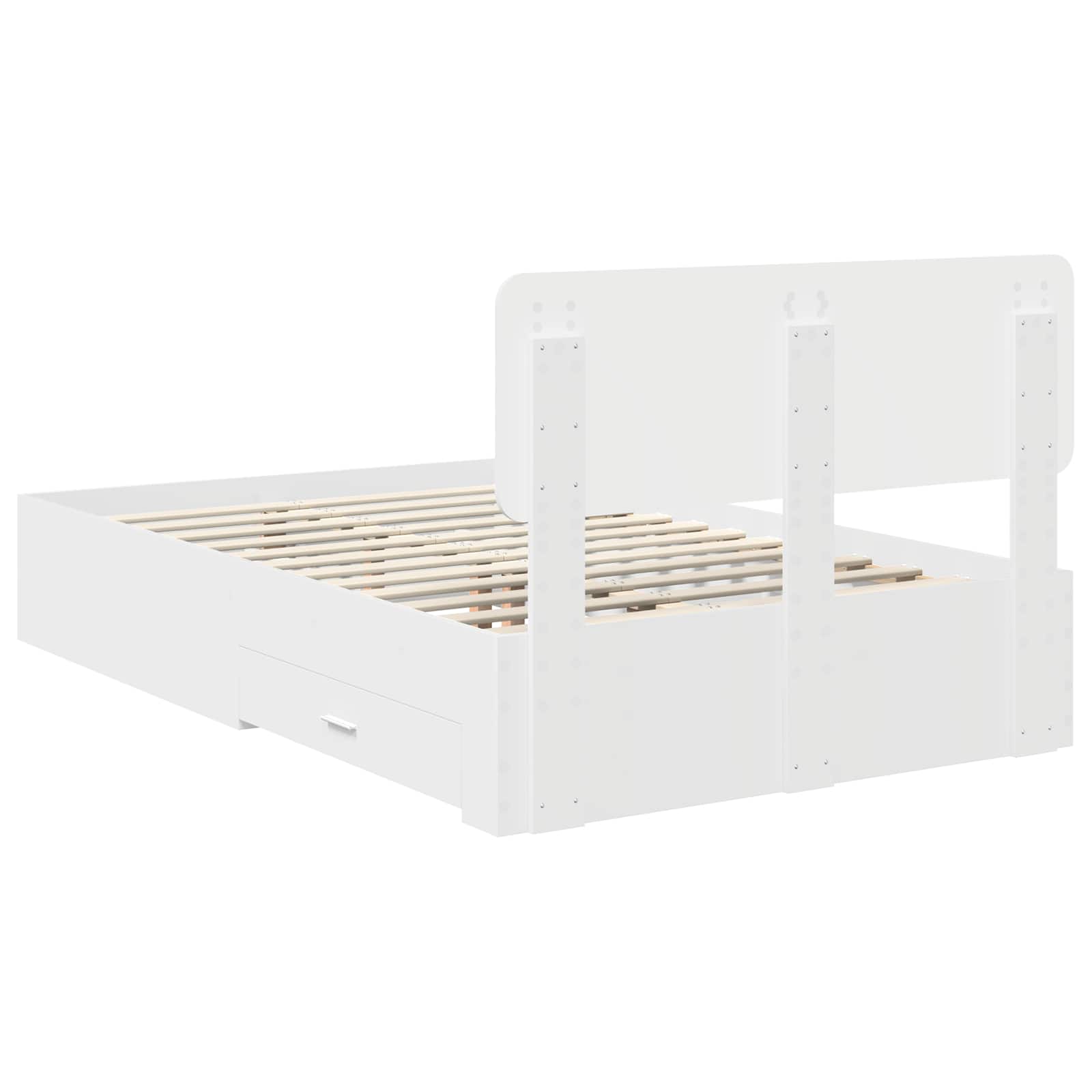 Struttura del letto Bianco 120 x 190 cm Legno multistrato 3412400