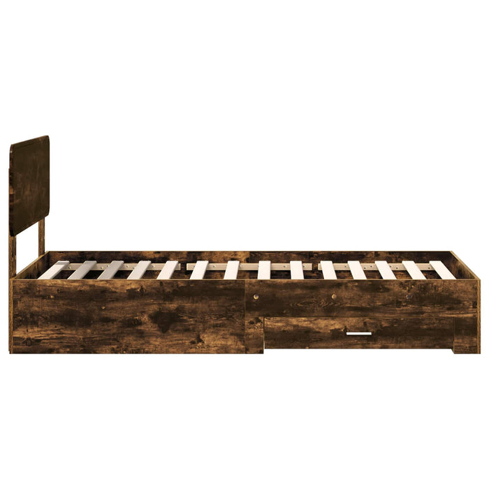 Struttura del letto Rovere fumé 100 x 200 cm Legno multistrato 3412413