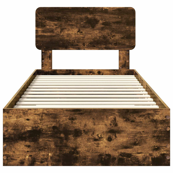 Struttura del letto Rovere fumé 90 x 200 cm Legno multistrato 3412422