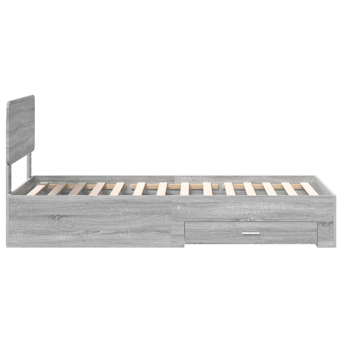 Struttura del letto Grigio Sonoma 90 x 200 cm Legno multistrato 3412423
