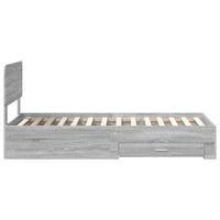 Struttura del letto Grigio Sonoma 90 x 190 cm Legno multistrato 3412432