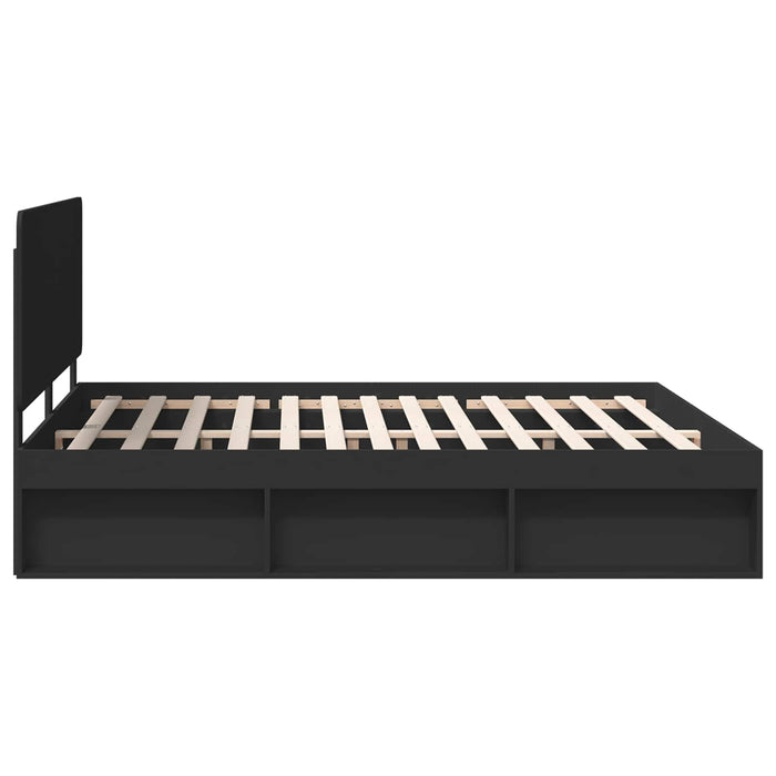 Struttura del letto Nero 180 x 200 cm Pino massello 3412453