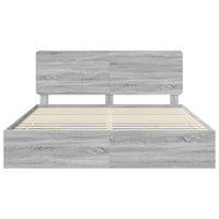 Struttura del letto con cassetto Grigio Sonoma 200 x 200 cm 3412565