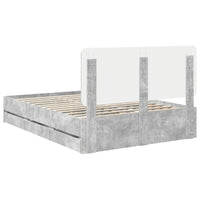 Struttura del letto con cassetto Grigio cemento 150 x 200 cm 3412584