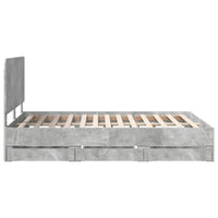 Struttura del letto con cassetto Grigio cemento 150 x 200 cm 3412584
