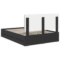 Struttura del letto Nero 140 x 200 cm Legno Ingegnerizzato 3412596