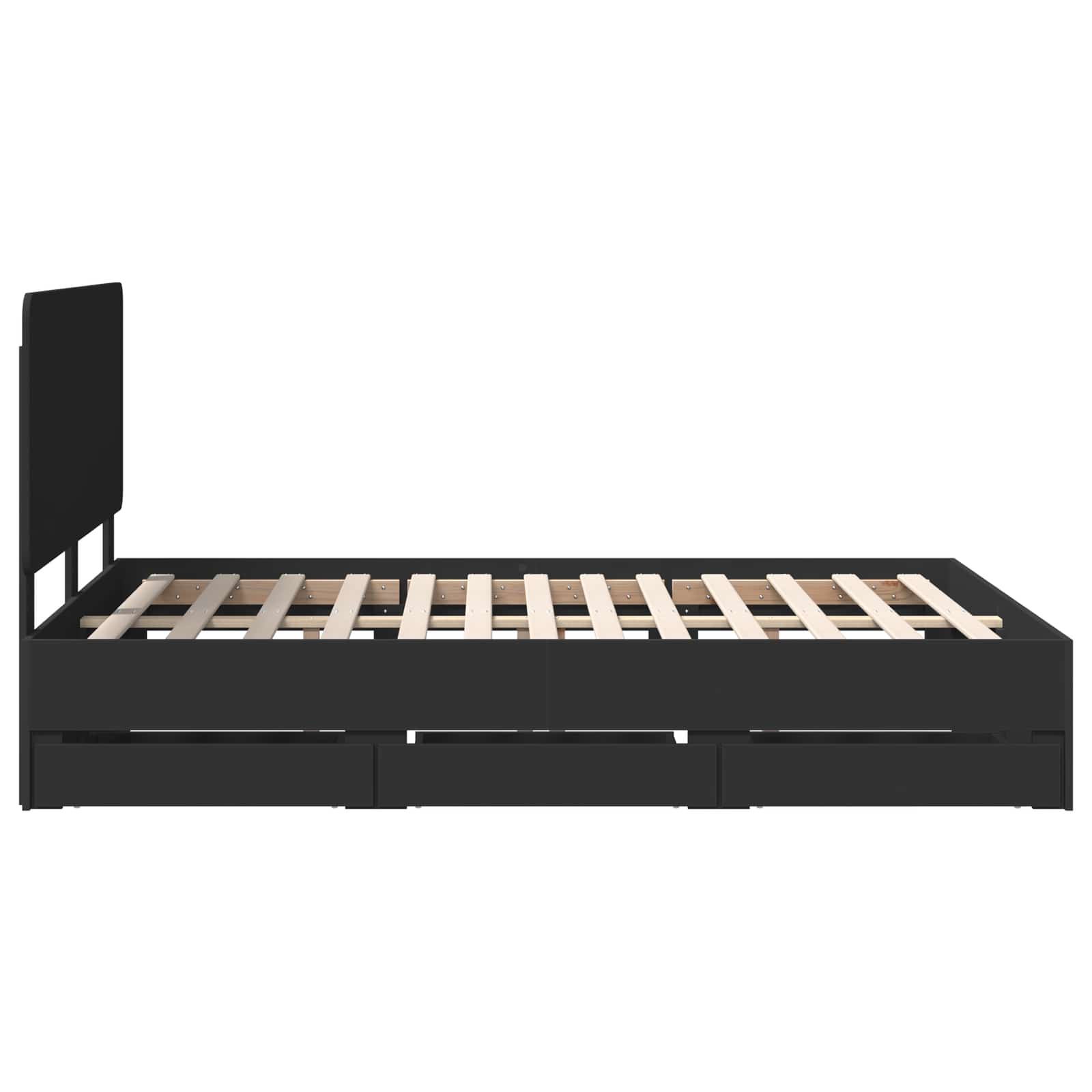 Struttura del letto Nero 140 x 200 cm Legno Ingegnerizzato 3412596