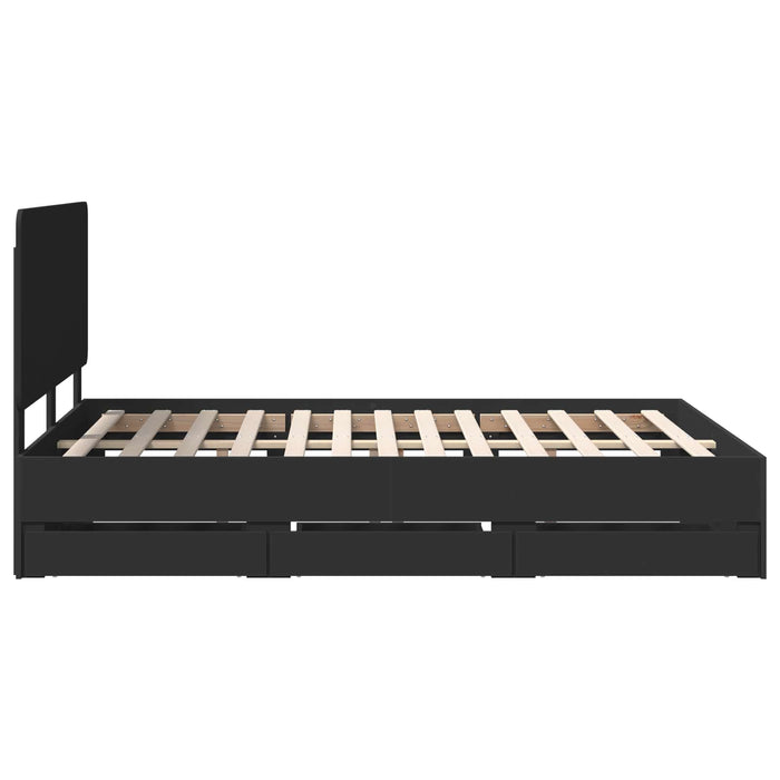 Struttura del letto Nero 140 x 200 cm Legno Ingegnerizzato 3412596