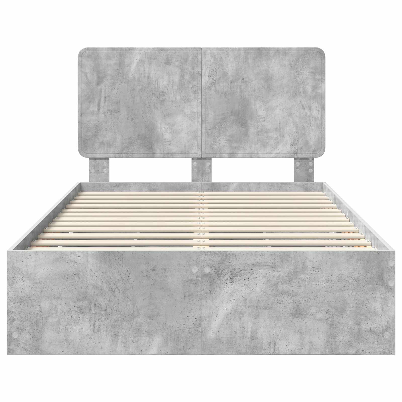 Struttura del letto con cassetto Grigio cemento 135 x 190 cm 3412605